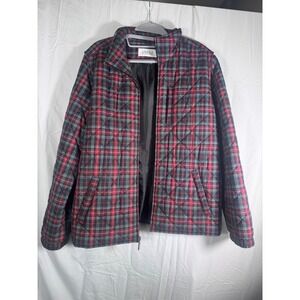 Liz Golf Plaid Quilted Jacket & Vest Set Women's L EUC